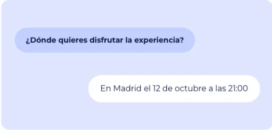 Ejemplo de canjeo de una experiencia