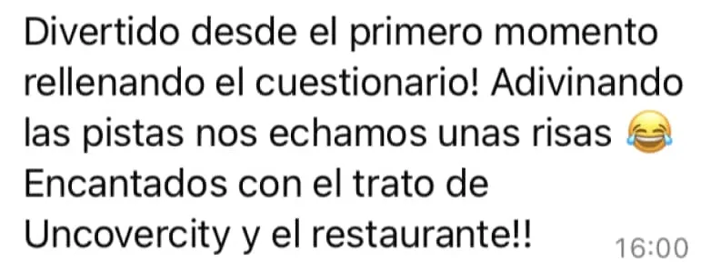 reseña positiva de un cliente