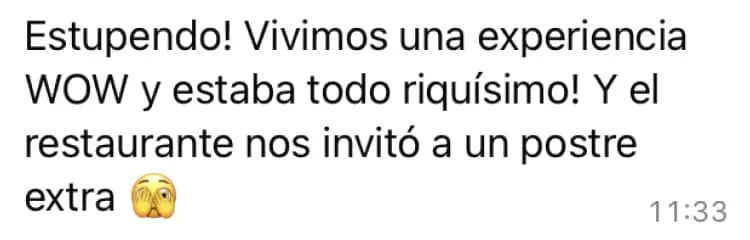 reseña positiva de un cliente