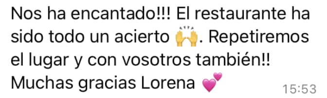 reseña positiva de un cliente