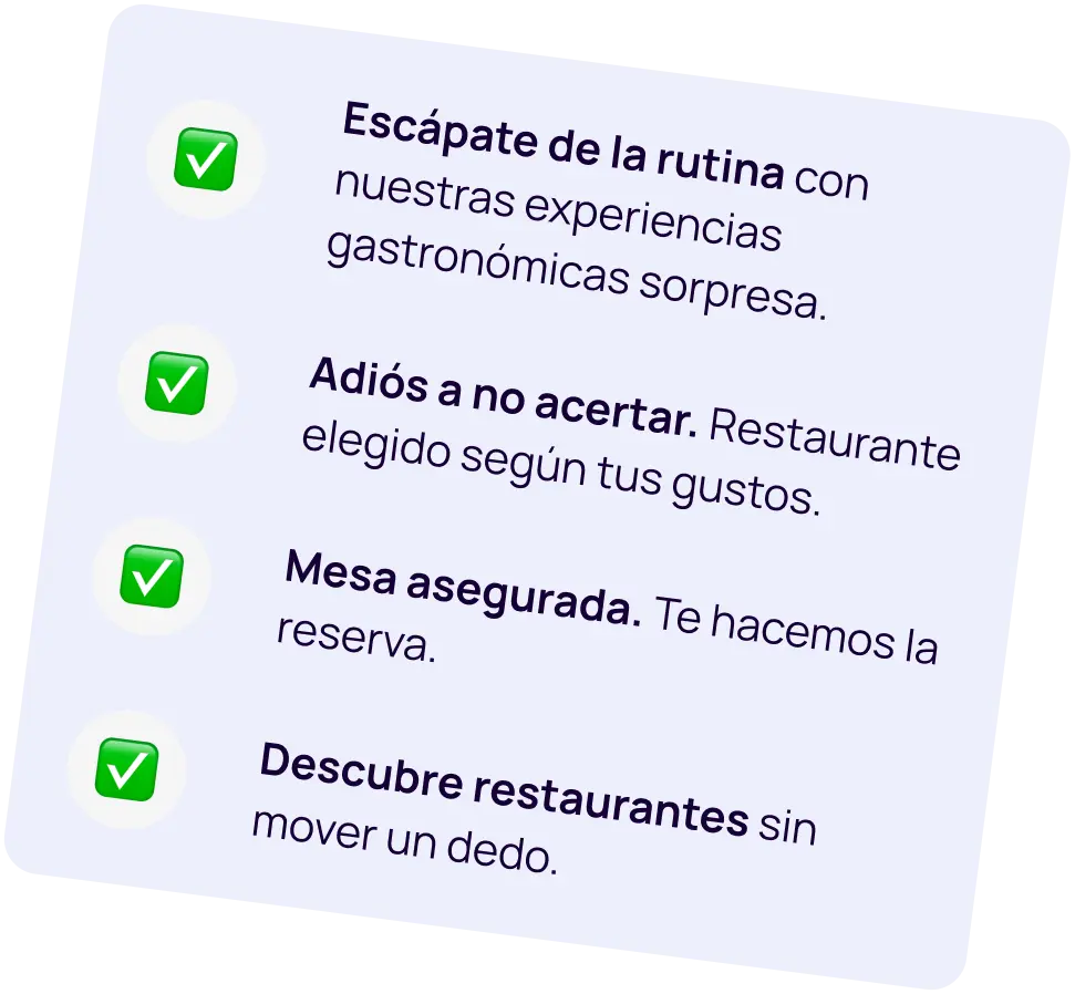 Ventajas de nuestras experiencias